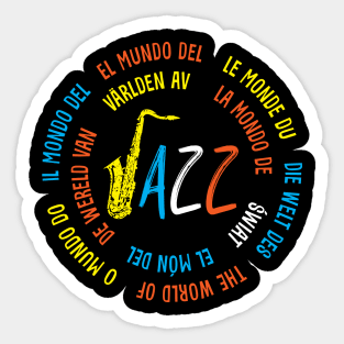 The World Of Jazz Multilingual Sticker